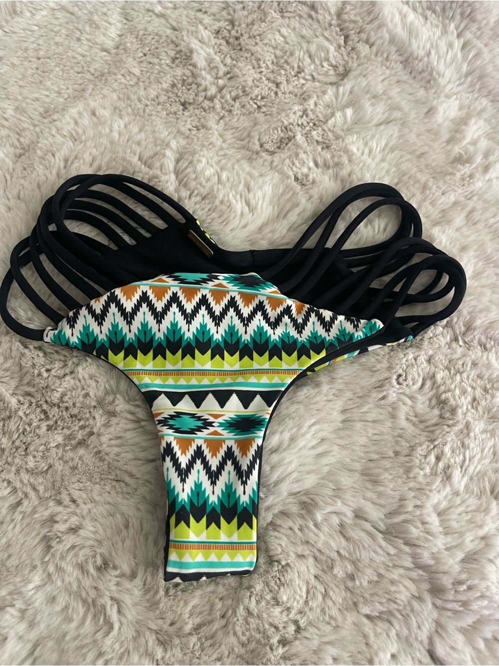 Reversible Strappy Brazilian Cut Bikini Bottom